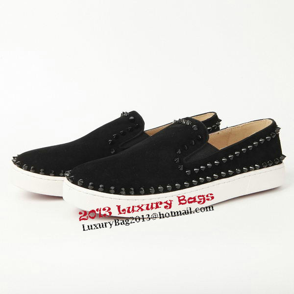 Christian Louboutin Casual Shoes Suede Leather CL907 Black