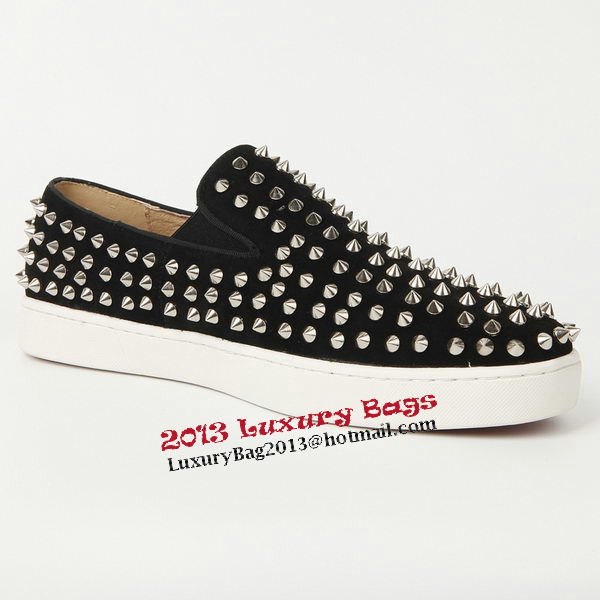 Christian Louboutin Casual Shoes Suede Leather CL909 Black