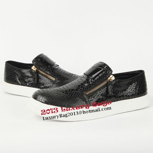 Giuseppe Zanotti Casual Shoes Snake Leather GZ0383 Black