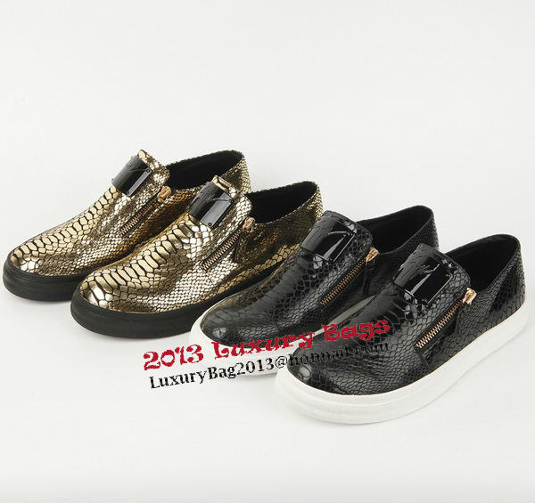 Giuseppe Zanotti Casual Shoes Snake Leather GZ0383 Black
