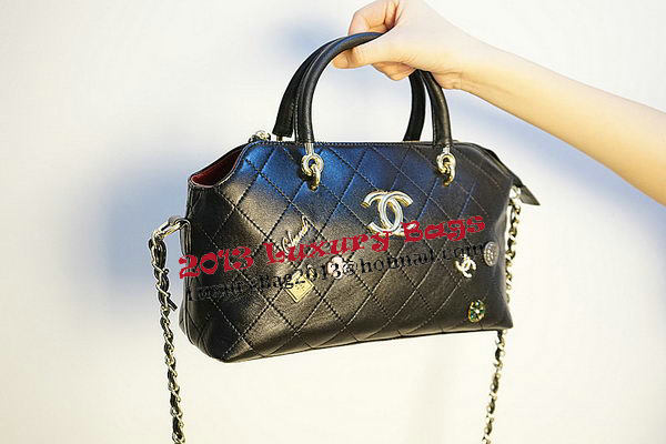 Chanel Shopper Tote Bags Sheepskin Leather CHA3619 Black