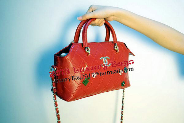 Chanel Shopper Tote Bags Sheepskin Leather CHA3619 Red