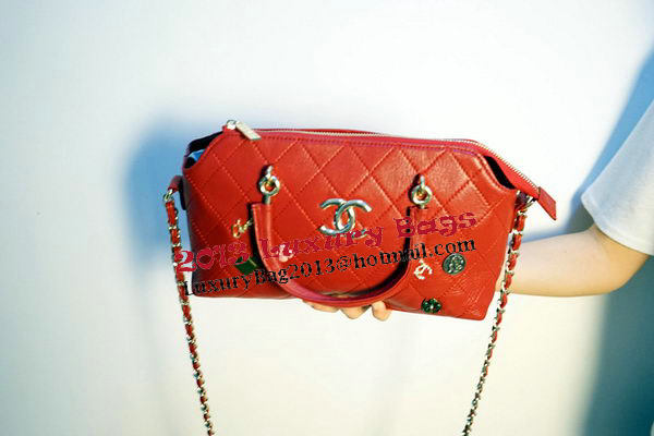 Chanel Shopper Tote Bags Sheepskin Leather CHA3619 Red