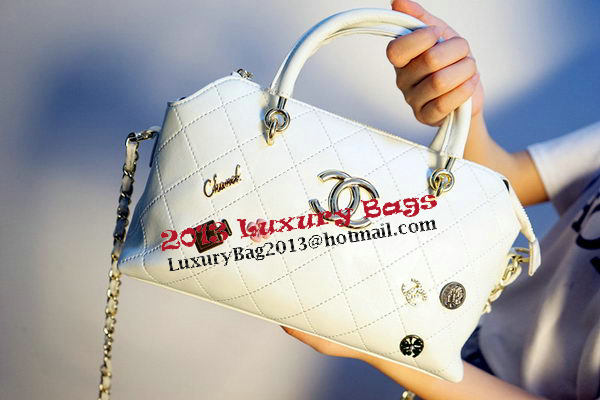 Chanel Shopper Tote Bags Sheepskin Leather CHA3619 White