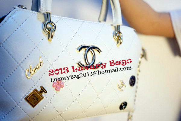 Chanel Shopper Tote Bags Sheepskin Leather CHA3619 White