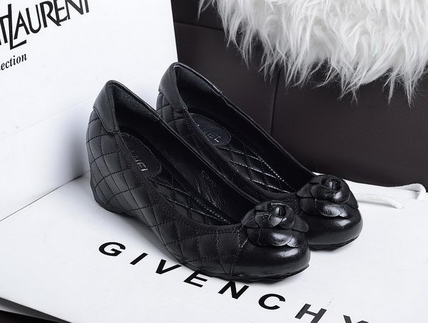 Chanel Ballerina Flat Sheepskin Leather CH1202 Black