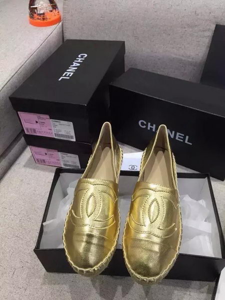 Chanel Espadrilles Leather CH1115LRF Gold