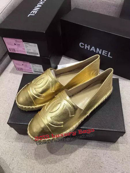 Chanel Espadrilles Leather CH1115LRF Gold