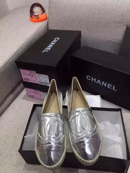 Chanel Espadrilles Leather CH1115LRF Silver