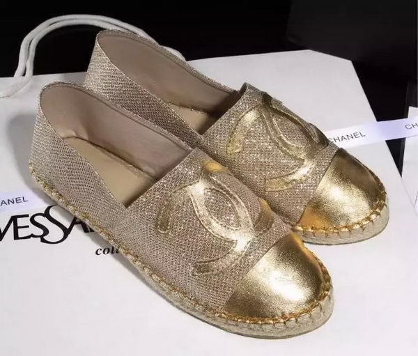 Chanel Leather Espadrilles CH1238LRF Gold