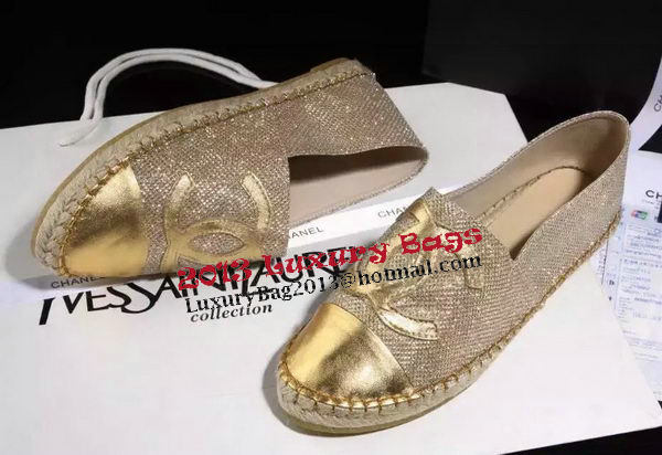 Chanel Leather Espadrilles CH1238LRF Gold