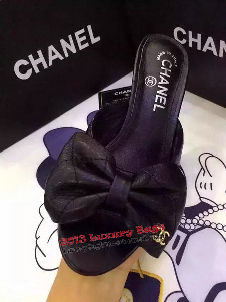 Chanel Sandal Lambskin Leather CH1262LK Black