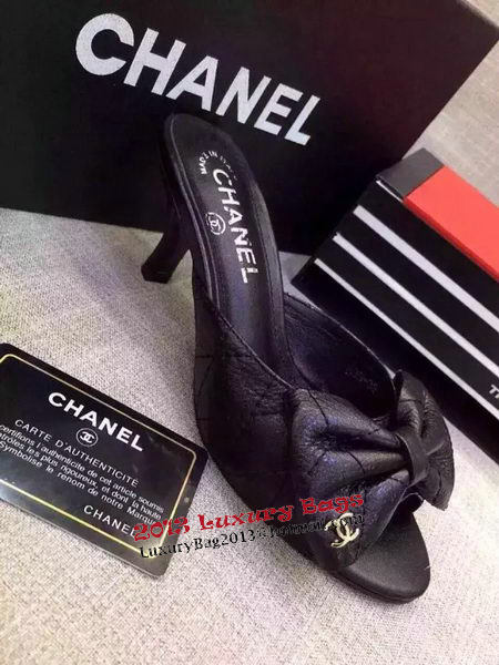 Chanel Sandal Lambskin Leather CH1262LK Black