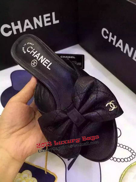 Chanel Sandal Lambskin Leather CH1262LK Black