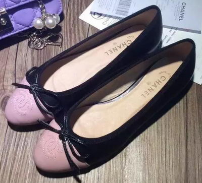 Chanel Sheepskin Ballerina CH1096LJD Black&Pink