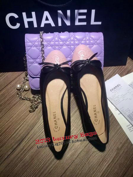 Chanel Sheepskin Ballerina CH1096LJD Black&Pink