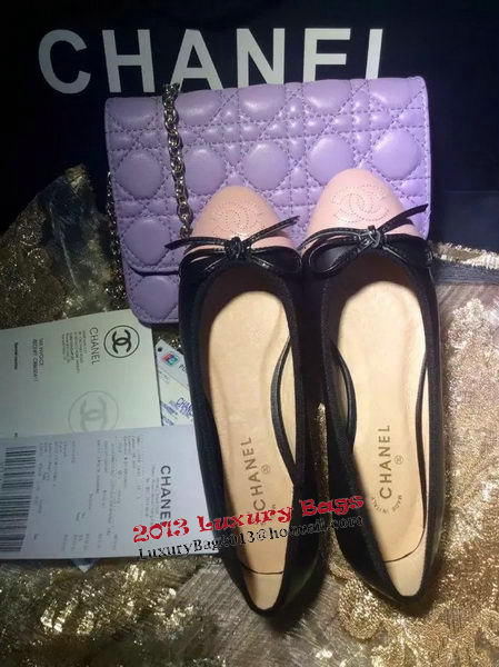 Chanel Sheepskin Ballerina CH1096LJD Black&Pink