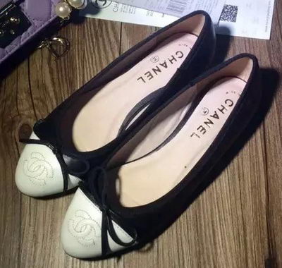 Chanel Sheepskin Ballerina CH1096LJD Black&White