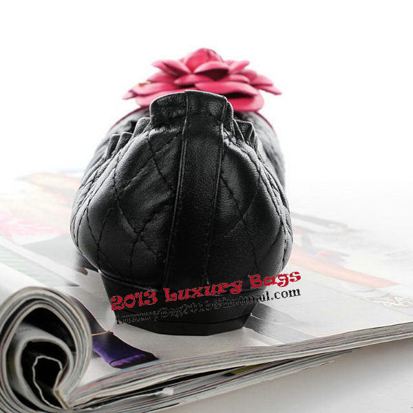 Chanel Sheepskin Leather Ballerina CH1285T Black
