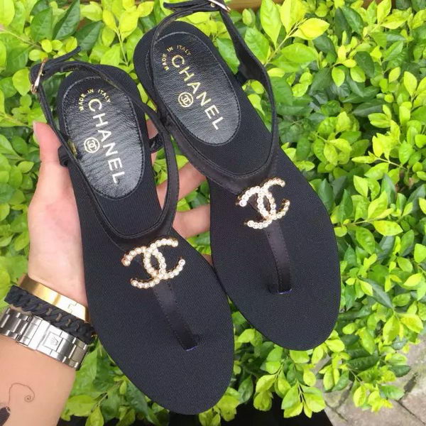 Chanel Thong Sandal CH1268VT Black
