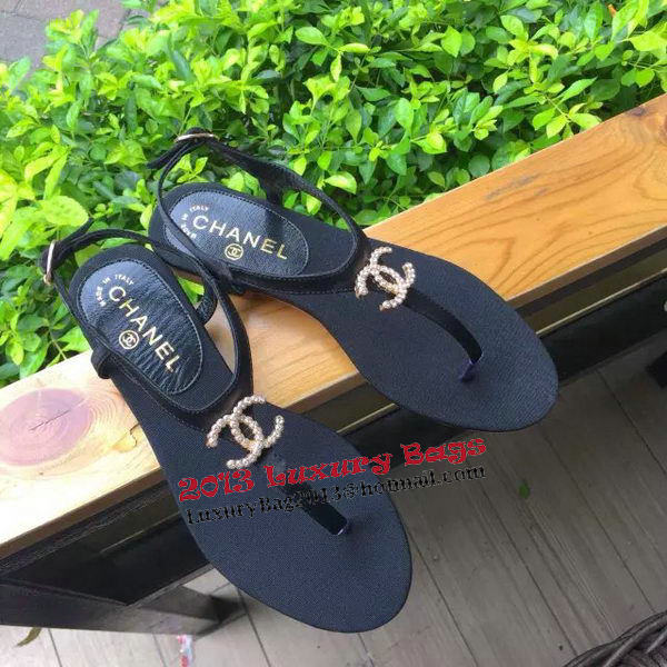 Chanel Thong Sandal CH1268VT Black
