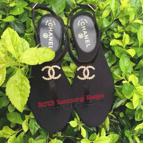 Chanel Thong Sandal CH1268VT Black