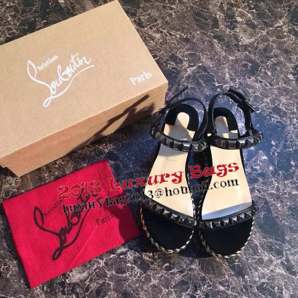 Christian Louboutin 80mm Wedges Sandals CL1507FK Black