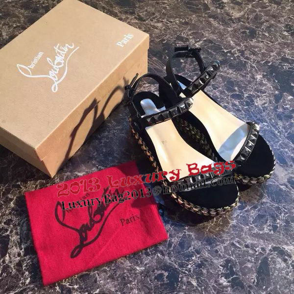 Christian Louboutin 80mm Wedges Sandals CL1507FK Black