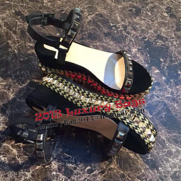 Christian Louboutin 80mm Wedges Sandals CL1507FK Black