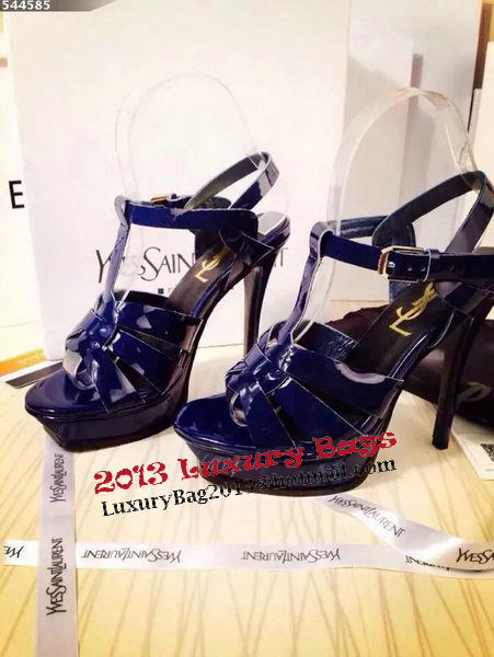 Yves Saint Laurent 130mm Pump Sandals Patent YSL250LWR Black