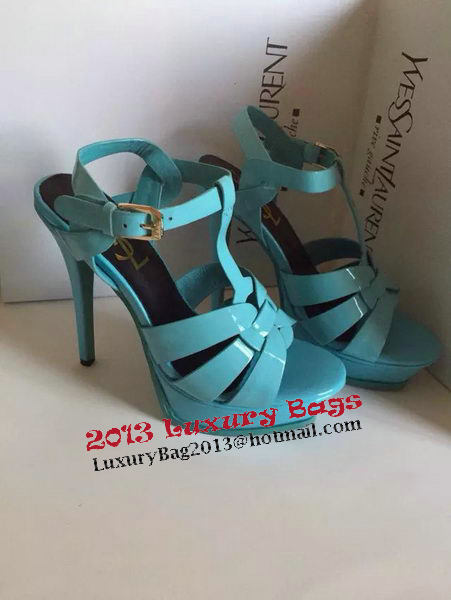 Yves Saint Laurent 130mm Pump Sandals Patent YSL250LWR Green