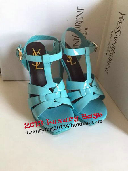 Yves Saint Laurent 130mm Pump Sandals Patent YSL250LWR Green