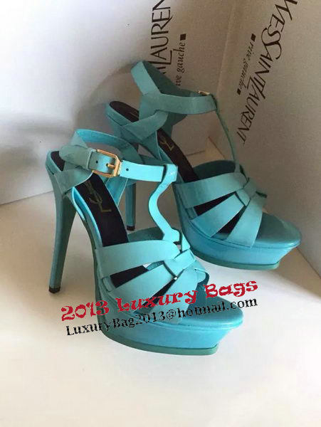 Yves Saint Laurent 130mm Pump Sandals Patent YSL250LWR Green