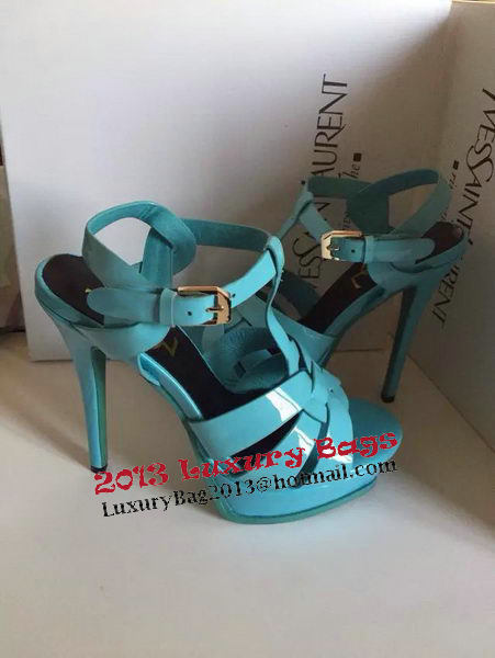 Yves Saint Laurent 130mm Pump Sandals Patent YSL250LWR Green