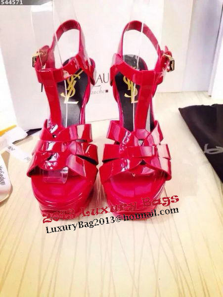 Yves Saint Laurent 130mm Pump Sandals Patent YSL250LWR Red