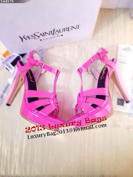 Yves Saint Laurent 130mm Pump Sandals Patent YSL250LWR Rose