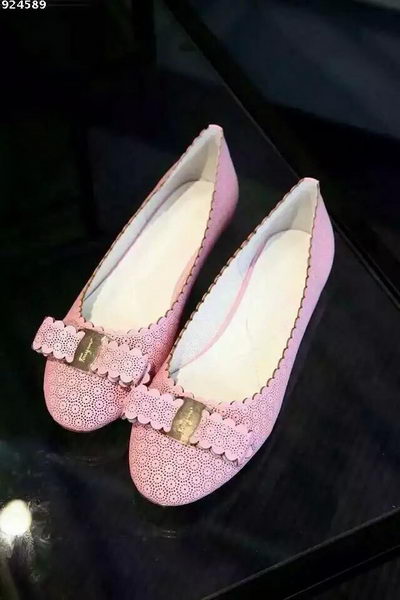 Ferragamo Ballerina Leather Flat FL0393DON Pink