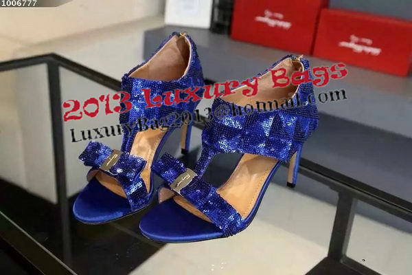 Ferragamo Sandals 90mm Pump FL0584DON Blue