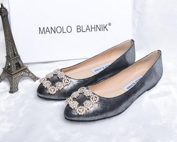 Manolo Blahnik Ballerina Satin Canvas MB088 Grey