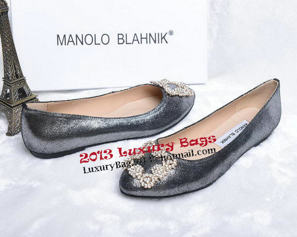 Manolo Blahnik Ballerina Satin Canvas MB088 Grey