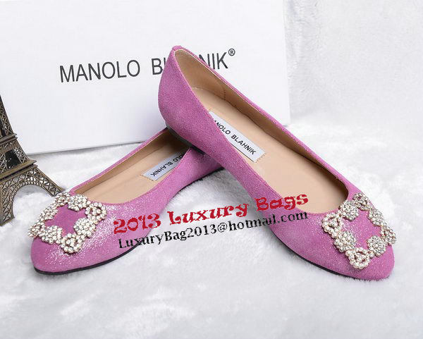 Manolo Blahnik Ballerina Satin Canvas MB088 Lavender