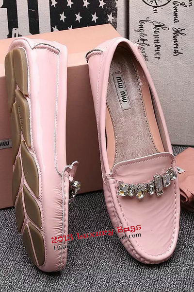 miu miu Casual Shoes Patent Leather MM334 Pink