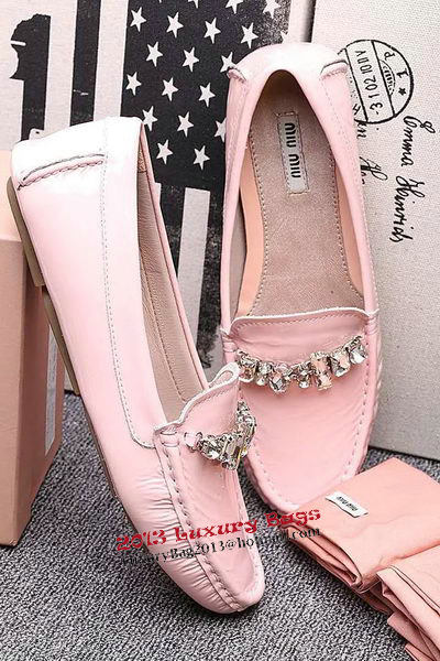 miu miu Casual Shoes Patent Leather MM334 Pink