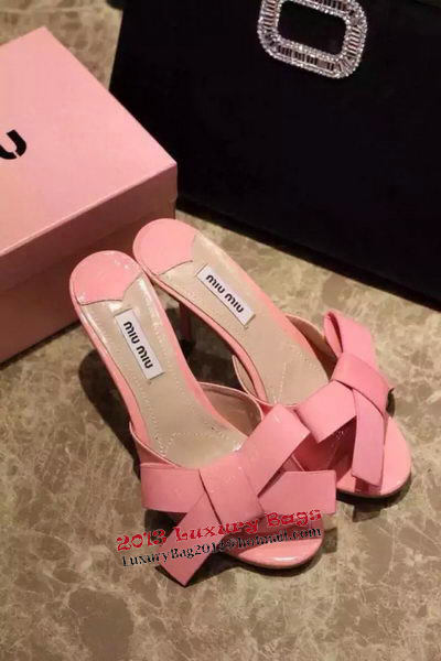 miu miu Sandal Patent Leather MM328 Pink