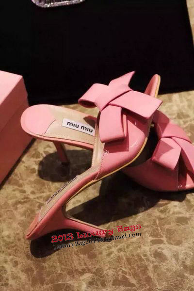miu miu Sandal Patent Leather MM328 Pink