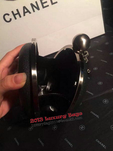 Chanel Plexiglass Globe Clutch Bag Black