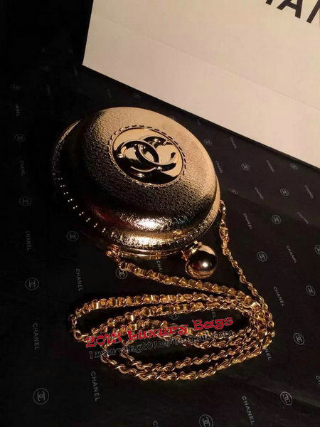 Chanel Plexiglass Globe Clutch Bag Gold