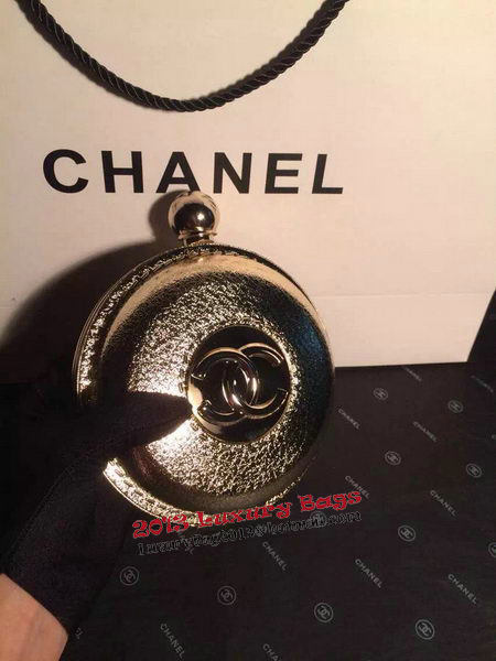 Chanel Plexiglass Globe Clutch Bag Gold