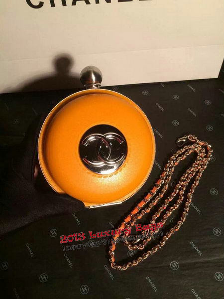 Chanel Plexiglass Globe Clutch Bag Orange