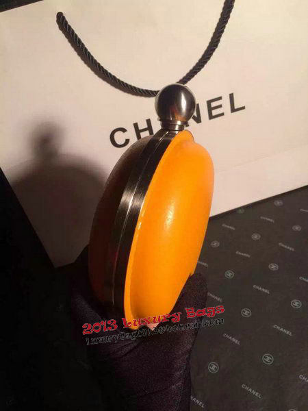 Chanel Plexiglass Globe Clutch Bag Orange